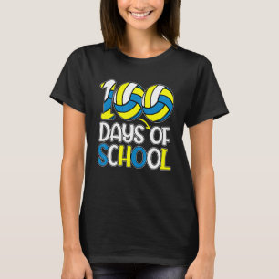 Glückliche 100 Tage Schulzeit 100. Volleyball-Tee T-Shirt