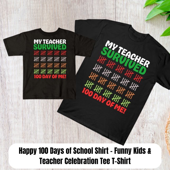 Glückliche 100 Tage Shirt - Funny Kids & Teac (Happy 100 Days of School Shirt - Funny Kids & Teacher Celebration Tee T-Shirt)