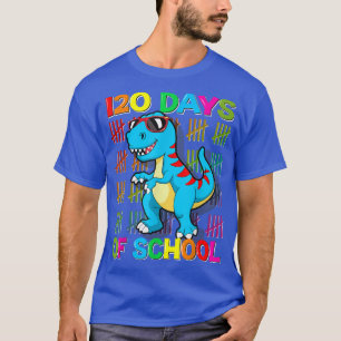 Glückliche 120 Tage Schule für Kinder Jungen Dinos T-Shirt