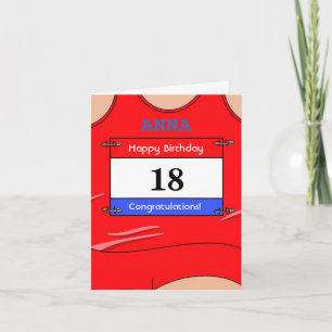 Glückliche 18. Geburtstagskarte für einen Läufer Karte