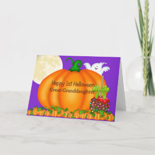 Glückliche 1. Halloween Große Tochter Karte