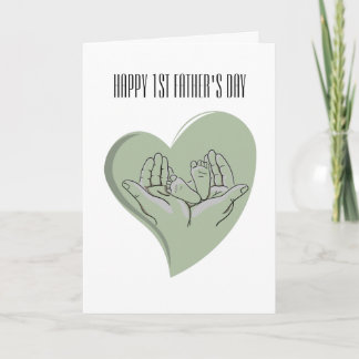 Glückliche 1. Vatertagskarte für neuen Vater Karte