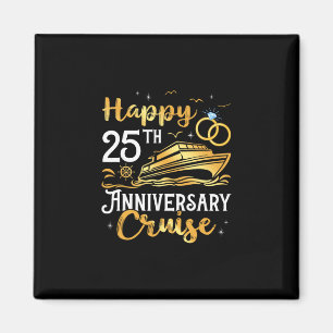 Glückliche 25. Jubiläums-Kreuzfahrt Goldene Hochze Magnet