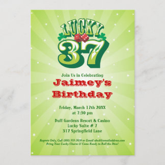 Glückliche 37 - Kundenspezifische Einladung
