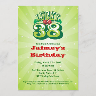 Glückliche 38 - Kundenspezifische Einladung