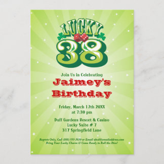 Glückliche 38 - Kundenspezifische Einladung