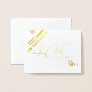 Glückliche 40-jährige Mod Birds Folienkarte