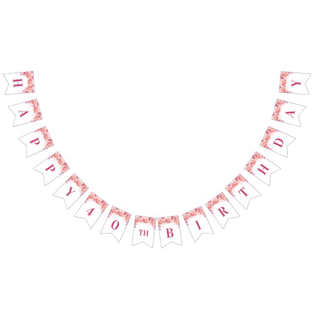 Glückliche 40. wimpelkette (Alle)