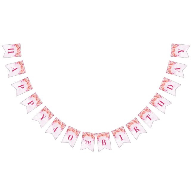 Glückliche 40. wimpelkette (Alle)