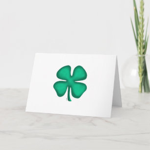 Glückliche 4 Leaf Irish Clover Grußkarte (Horiz) Karte