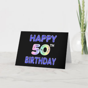 Glückliche 50. Geburtstags-Geschenke und Karte