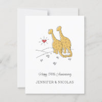 Glückliche 50. Hochzeitstag Niedliche Dinosaurier-