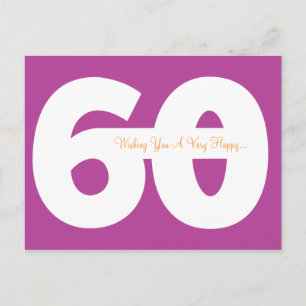 Glückliche 60. Geburtstag Meilenstein Postkarten -