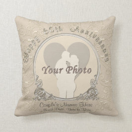 Glückliche 60. Jahrestags-Geschenke FOTO, NAMEN, Kissen