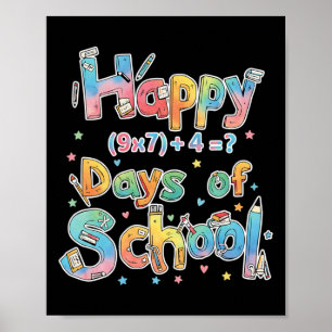 Glückliche 67 Schultage Mathe-Gleichung Lehrer Sec Poster