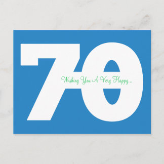 Glückliche 70. Geburtstag Meilensteine Postkarten