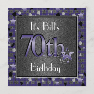 Glückliche 70. Geburtstagsparty für ihn Einladung