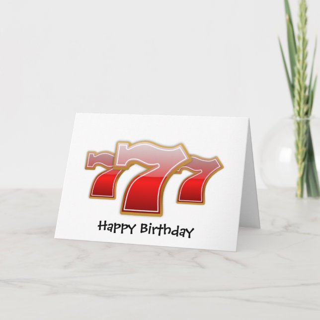 Glückliche 7 karte (Vorderseite)