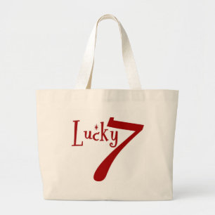 Glückliche 7 Klassiker-Tasche Jumbo Stoffbeutel