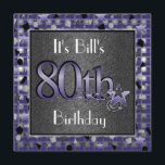 Glückliche 80. Geburtstagsparty für ihn Einladung<br><div class="desc">Perfekt für männliche oder weibliche...  Alle Altersstufen verfügbar.</div>