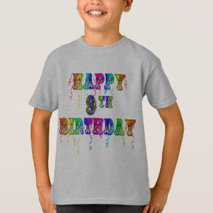 Glückliche 9. Geburtstags-Shirt-Hoodies und T-Shirt