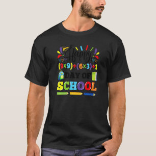 Glückliche (9x9)+(6x3)+1 Schultage 100. Tag Lehre T-Shirt