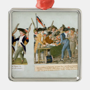 Glückliche Abfahrt der Armee-Freiwilligen Silbernes Ornament