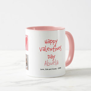 Glückliche Abuela 2 der Tag des Valentines Tasse
