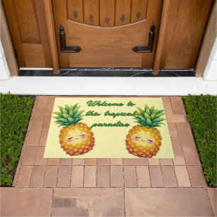 Glückliche Ananas Willkommensmatte Fußmatte