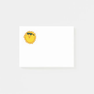 Glückliche Anmerkungen Post-It x3 Sun 4 Klebezettel