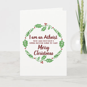 Glückliche atheistische Weihnachtskarte Feiertagskarte