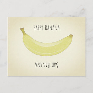 Glückliche Banane - Traurige Banane Postkarte