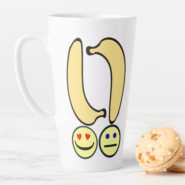 Glückliche Banane vs. Verärgerte Banane  Milchtasse (Beispiel)