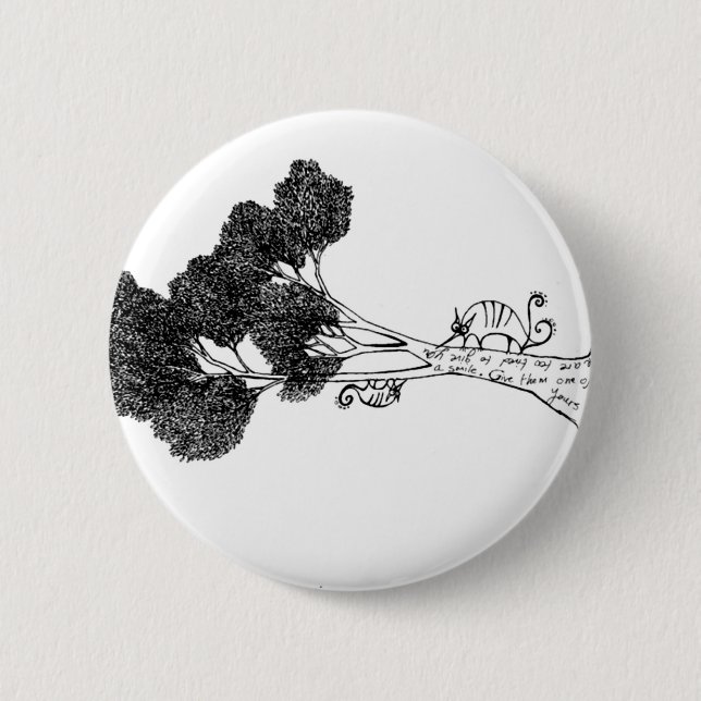 Glückliche Baum-Freunde Button (Vorderseite)