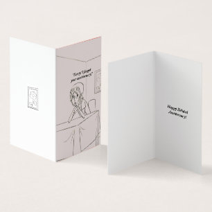 Glückliche Beliebte Jubiläumskarte für den Cartoon