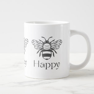 Glückliche Biene Positive Affirmation Wohlbefinden Jumbo-Tasse