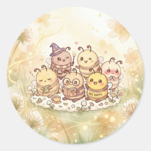 Glückliche Bienen Freunde Aufkleber