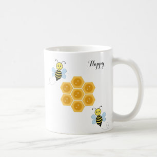 Glückliche Bienen und Honigwabe Kaffeetasse