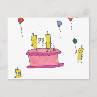 Glückliche Blasen zum Geburtstag Postkarte