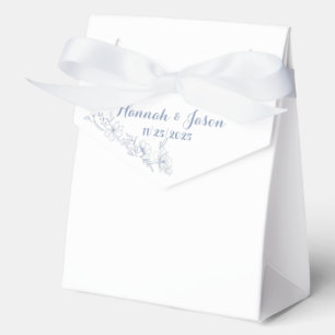 Glückliche Blaue Blüten Hochzeitsgunstboxen Geschenkschachtel