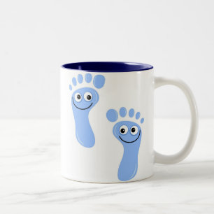 Glückliche blaue Füße Zweifarbige Tasse