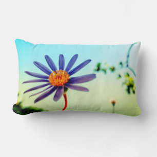 Glückliche Blaue Gänseblumen-Blumen-Kissen-Wurfkis Lendenkissen