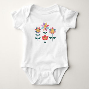 Glückliche Blume Baby Strampler