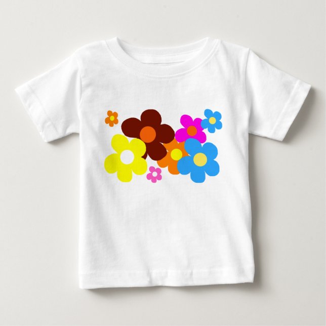 Glückliche Blume Baby T-shirt (Vorderseite)