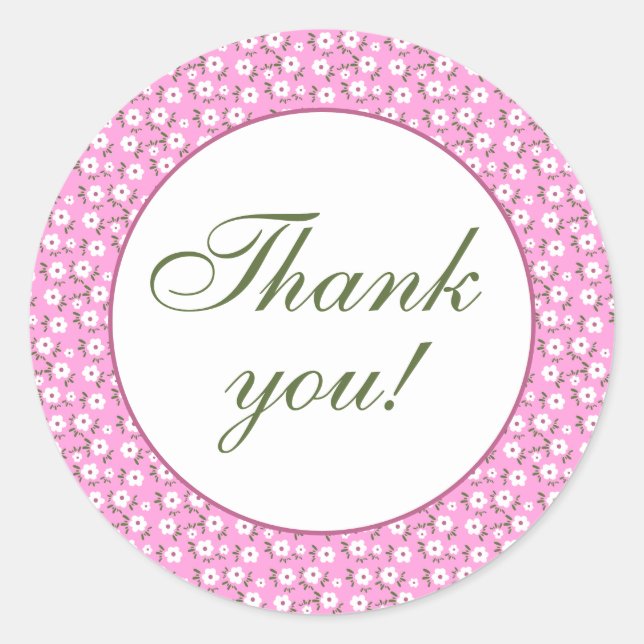 Glückliche Blume Runder Aufkleber (Vorderseite)