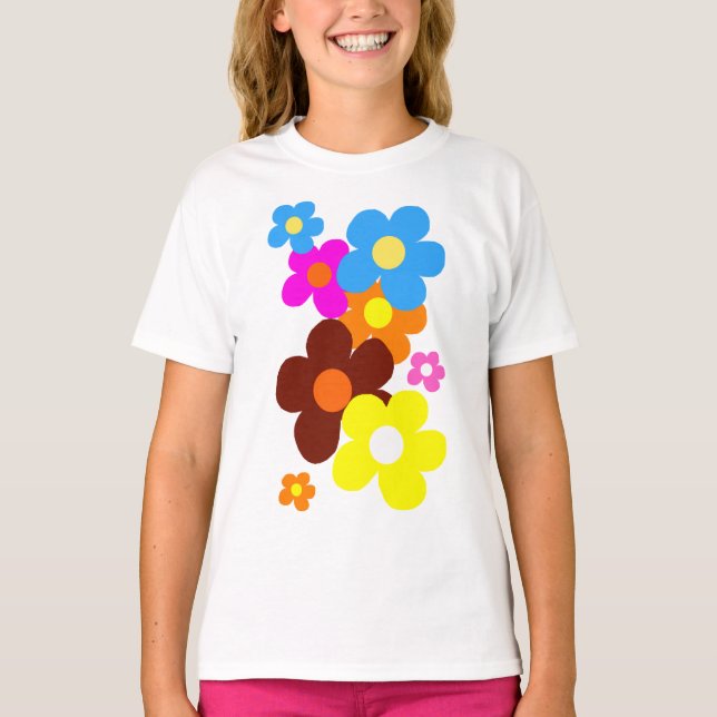 Glückliche Blume T-Shirt (Vorderseite)