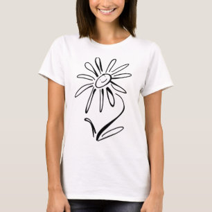 GLÜCKLICHE BLUME T - Shirt von Frauen