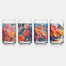 Glückliche Blume und Häuser im Schnee