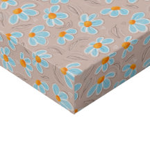 Glückliche Blumen Faux-Leinwanddruck