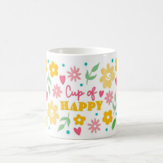 Glückliche Blumencafetasse Kaffeetasse